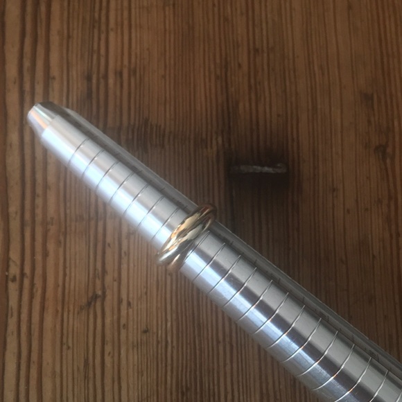 14k Gold Rolling 3 Ring Bands White Yellow Rose Vintage Pre owned Size 6-6.5 - Picture 10 of 11